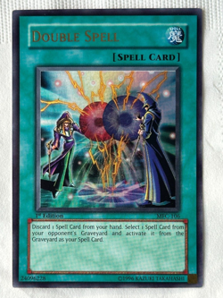 YUGIOH DOUBLE SPELL MFC-106 1ST EDITION HOLO NEVER PLAYED NM SPELL CARD - Image 1