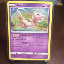 Pokemon Card TCG Mew Holo 76/214 Rare Sun and Moon Unbroken Bonds 2019 - Image 1