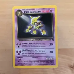 ⭐ Dark Alakazam 18/82 ⭐ Non Holo Rare Team Rocket Set Pokemon Card WOTC LP - Image 1