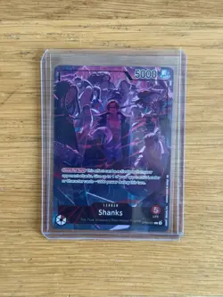 ONE PIECE Card TCG English 2nd Anniversary Shanks Alt Art Leader OP09-001 - Image 1