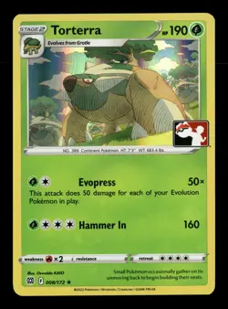 Torterra Prize Pack Series Cards 008/172 Pokemon Holo LP - Image 1