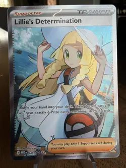 Pokemon TCG Lillie's Determination Trainer Card Holo Rare 169/132 - Image 1