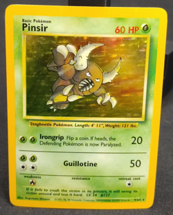 Pokemon Pinsir Jungle Holo Rare Card 9/64 60 Error Jungle No symbol LP - Image 1