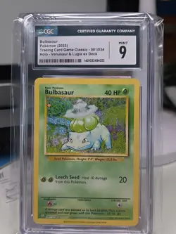 Pokemon Bulbasaur Trading Card Game Classic 001/034 Holo CGC 9 2023 English - Image 1