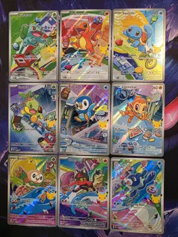 MINT *First Partner ILLUSTRATION COLLECTION* 9 CARD SET *Series 1* Pokemon - Image 1