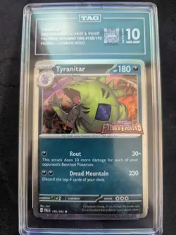 Tyranitar 135/193 Paldea Evolved Stamped Holo Pokemon Card Tag 10 (PSA ALT) - Image 1