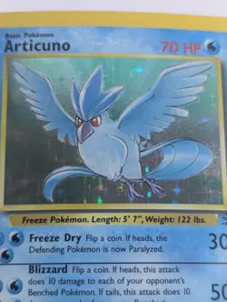 Pokemon TCG Articuno Holo Rare Card 2/62 Fossil - Image 2