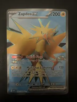 Pokemon Card TCG - Zapdos ex 192/165 Full Art Ultra Rare Scarlet & Violet 151 NM - Image 1