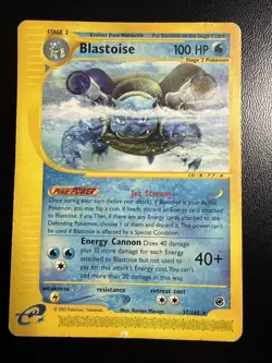 Blastoise 37/165 Non Holo Rare Expedition Pokemon Card - Image 1