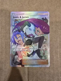 Pokemon TCG Hidden Fates Trainer Jesse and James Ultra Rare Full Art Card 68/68 - Image 1