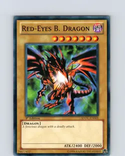 Yu-Gi-Oh TCG Red-Eyes B. Dragon SDDC-EN005 1st Edition Regular Common Card NM - Image 1