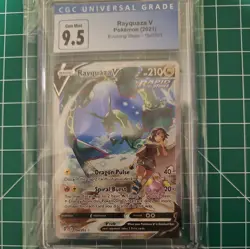 2021 Pokemon Evolving Skies 194/203 Rayquaza V CGC 9.5 GEM MINT - Image 1