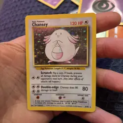 Chansey, Pokemon Moderately Played, Base Set, Holo Rare, 3/102 - Image 1