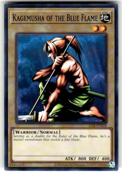 Yugioh! Kagemusha of the Blue Flame - LOB-EN028 25th Anniversary Common NM . - Image 1