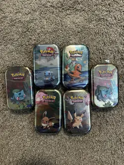 Pokemon TCG - Kanto Friends Mini Tins (Complete ART set+1) - Sealed -H24 - Image 1