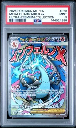 2025 POKEMON MEP ULTRA-PREMIUM COLLECTION #023 MEGA CHARIZARD X EX PSA 9 388 - Image 1