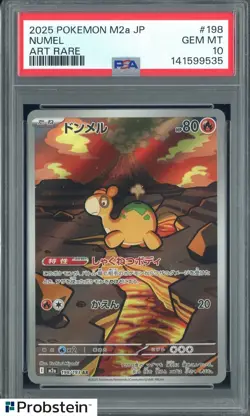2025 Pokemon M2A Japanese Art Rare #198 Numel PSA 10 GEM MINT - Image 1