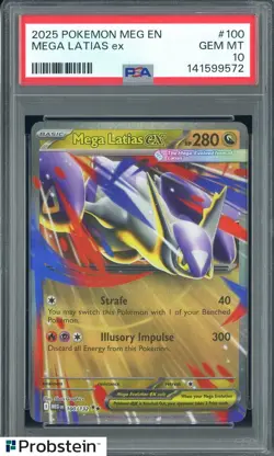 2025 Pokemon MEG EN Double Rare #100 Mega Latias ex PSA 10 GEM MINT - Image 1