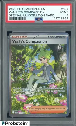 2025 Pokemon MEG EN Special Illustration Rare #186 Wally's Compassion PSA 9 MINT - Image 1