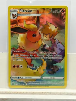 Flareon TG01/TG30 Ultra Rare Holo Trainer Gallery Brilliant Stars Pokemon TCG - Image 1