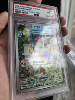 PSA 8 2023 POKEMON SVP EN-SV BLACK STAR PROMO #044 CHARMANDER NM-MT POKEMON - Image 2