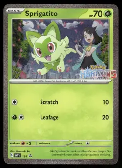 Sprigatito Horizons Black Star Promo Stamped Holo Pokemon Card SVP 191 (NM) - Image 1