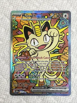 2026 Pokemon Perfect Order Meowth EX SIR 121/088 Free Shipping - Image 1