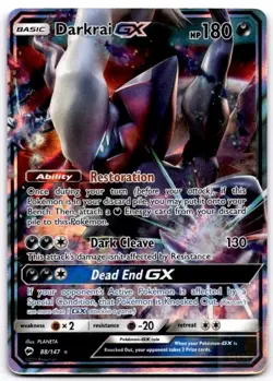 Darkrai GX 88/147 Holo GX Rare Burning Shadows Pokemon Holo Near Mint - Image 1