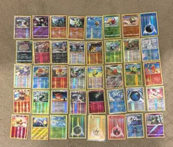 Pokemon TCG LOT Of 40 Reverse Holo XY Sun And Moon Era All MP-NM - Image 1