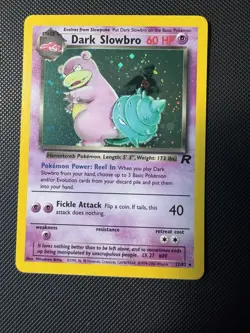 Pokemon TCG Dark Slowbro 12/82 Team Rocket Holo Rare Vintage Unlimited MINT 💎 - Image 1