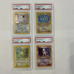 1999 Pokemon TCG Base Set Holo 1st Edition Machamp,Mewtwo,Clefairy,Raichu PSA 4 - Image 4