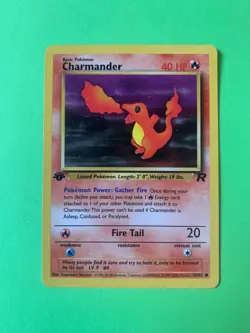 Charmander 50/82 | Team Rocket 1st Edition | Pokemon TCG Common NM/ LP - Image 1