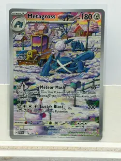 Pokemon Metagross 178/162 SV05 Temporal Forces Illustration Rare Holo 180 HP - Image 1