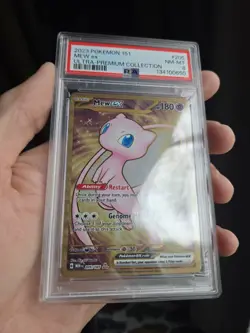 PSA 8 Gold Metal Mew Ex 205/165 Pokemon 151 Ultra Premium Collection Promo PSA 8 - Image 2
