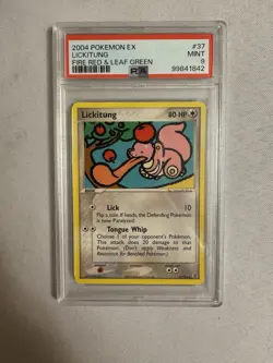 2004 Pokemon - Lickitung Non Holo - EX Fire Red & Leaf Green 37/112 PSA 9 MINT! - Image 1