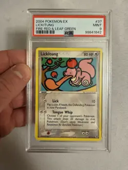2004 Pokemon - Lickitung Non Holo - EX Fire Red & Leaf Green 37/112 PSA 9 MINT! - Image 2