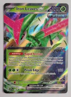 IRON LEAVES EX 128 HOLO PROMO SCARLET & VIOLET PROMO POKEMON NM - Image 1