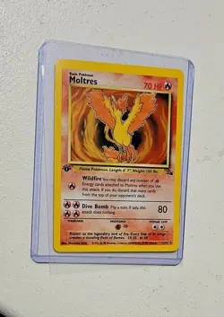Pokemon Moltres 12/62 Fossil Holo Rare 🔥1st Edition EN - LP but BEAUTY🔥Vintage - Image 1