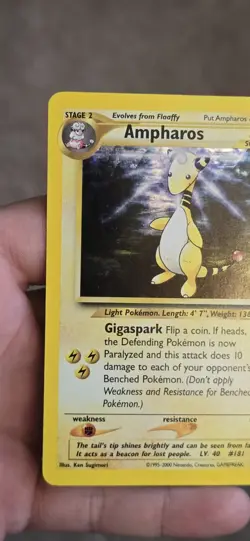 Pokemon Ampharos 1/111 Neo Genesis Holo NM/LP - Image 2