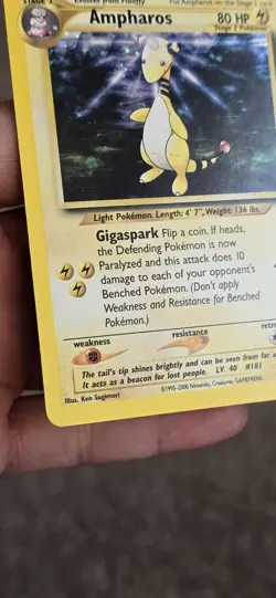 Pokemon Ampharos 1/111 Neo Genesis Holo NM/LP - Image 5