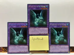 x3 Mudragon Of The Swamp Secret Rare 3x RA01-EN028 (Near Mint 1st Ed) - Image 1