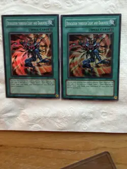 YUGIOH DEDICATION THROUGH LIGHT AND DARKNESS IOC-095 HOLO SET OF 2 1ST EDIT. - Image 1