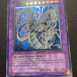 YuGiOh Cyber Twin Dragon CRV-AE035 1st ED Ultimate Rare Asia English Vintage - Image 2