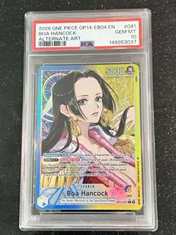 Boa Hancock 2026 One Piece OP14-041 Alternate Art The Azure Sea's Seven PSA 10 - Image 1