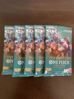 One Piece Two Legends OP-08 Lot Of Five 5 Booster Packs English B - Image 1