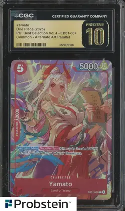 2025 One Piece PC Best Selection Vol.4 #EB01-007 Yamato Parallel CGC 10 PRISTINE - Image 1
