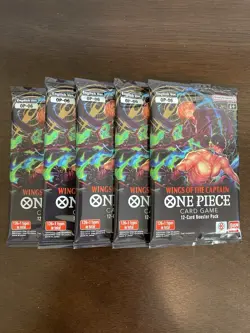 One Piece Wings Of The Captain OP-06 Five 5 Booster Packs Lot English - Image 1