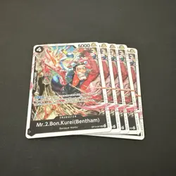 One Piece TCG OP14 091 Mr.2 Bon Kurei English SR Playset Near Mint - Image 1
