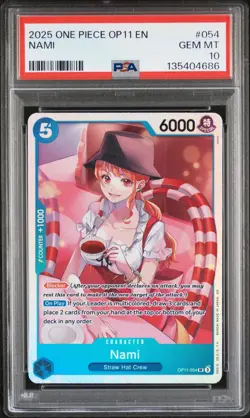 PSA 10 Nami OP11-054 Alt Art Fist of Divine Speed One Piece - Image 1