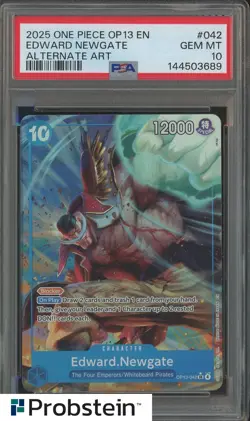 2025 One Piece OP13 En #042 Edward Newgate Alternate Art PSA 10 GEM MINT - Image 1
